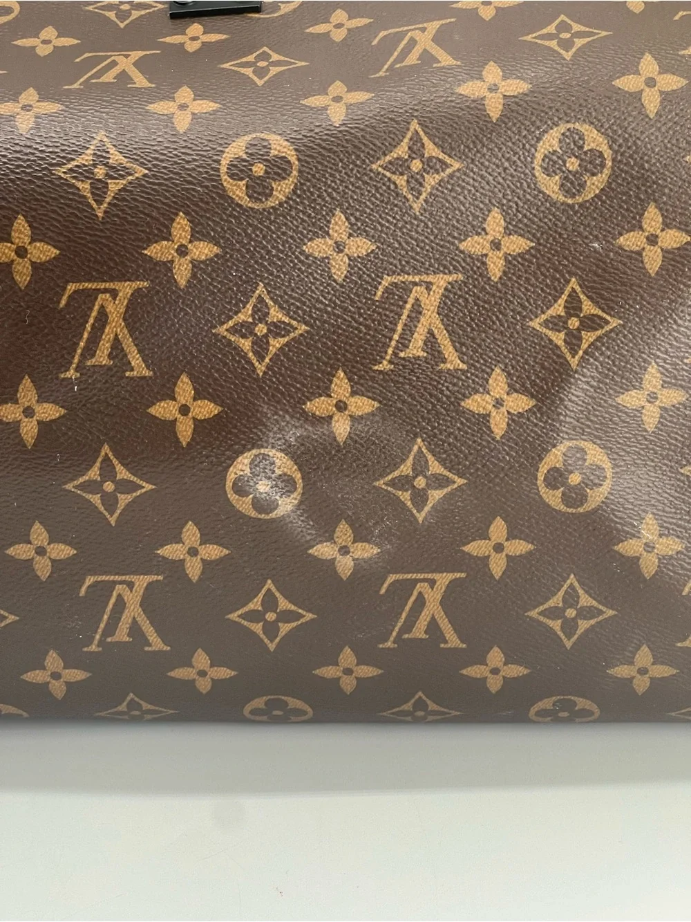 Louis Vuitton Keepall Bandouliere 50 Monogram Brown Leather Duffel Bag